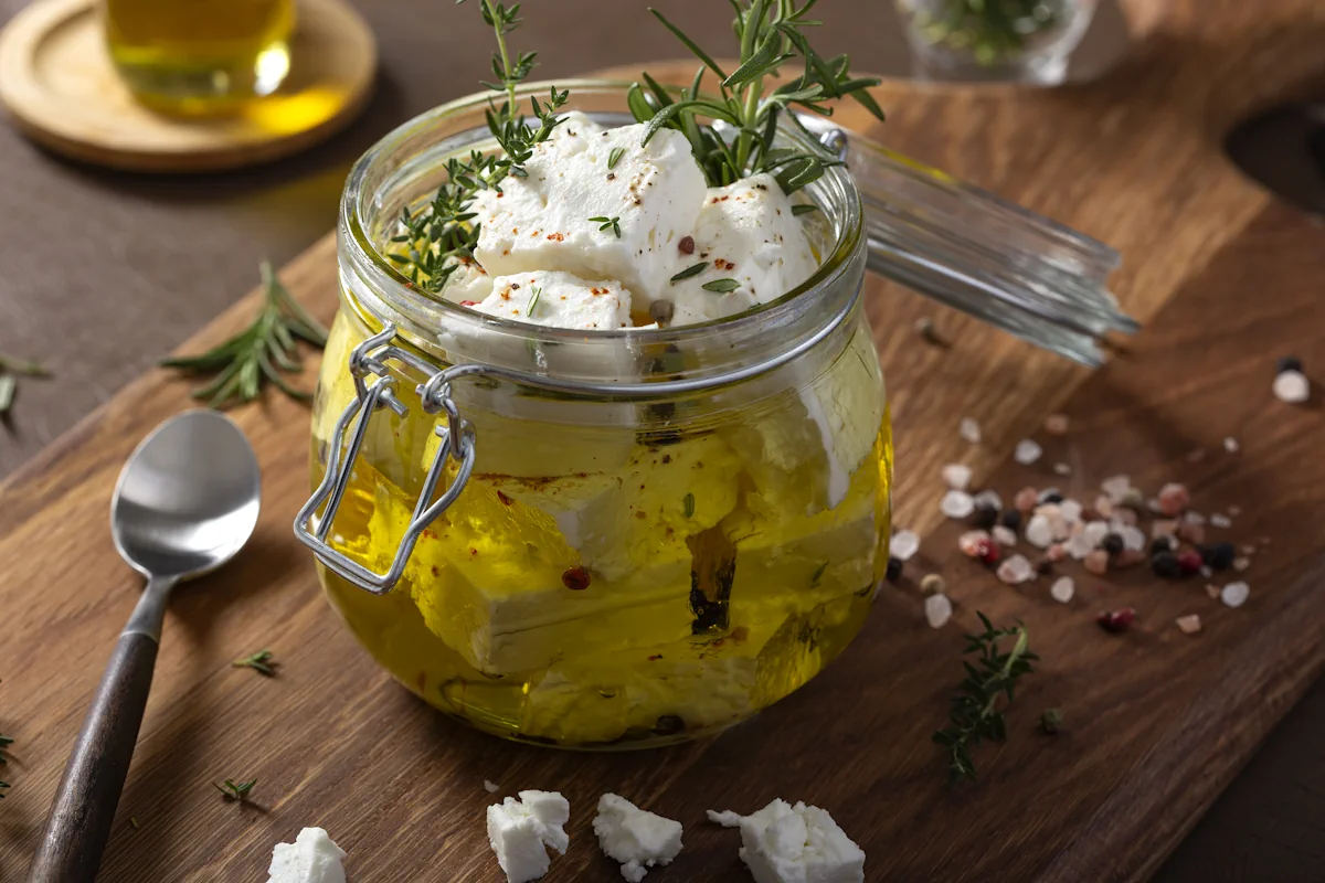 Voici comment conserver la feta dans de l'huile d'olive